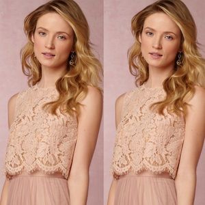 Anthropologie x BHLDN Jenny Yoo Cleo Lace Top EUC